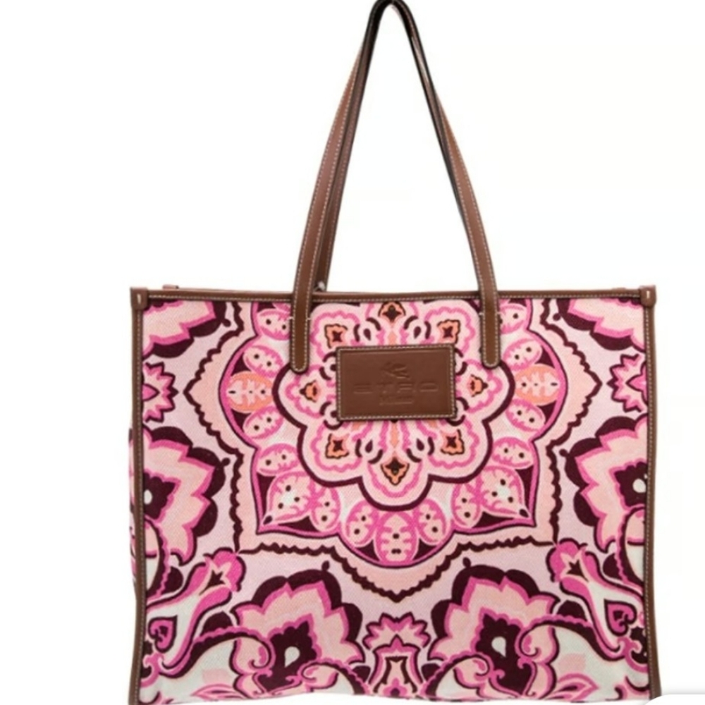 ETRO Pink Paisley Motif Tote